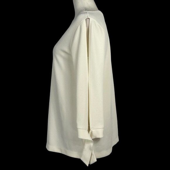 Travelers BY CHICO'S WOMEN'S CREAM TOP BOAT NECK SIZE 0 - Picture 3 of 16